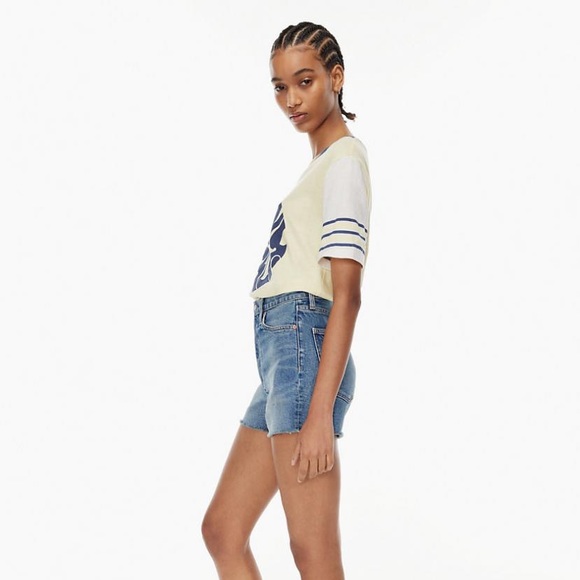 NWT Aritzia Denim Forum The Arlo ‘50s Short Size 28 5 Yrs Bleu With Love - Picture 2 of 6